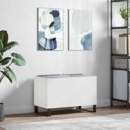 Berkfield Home Record Cabinet White 74.5x38x48 cm Engineered Wood