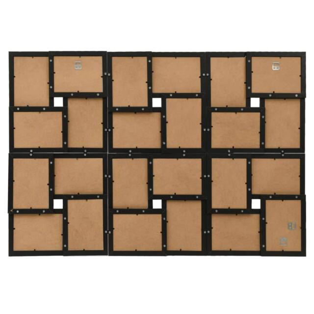 Berkfield Home Modern Collage Photo Frame for 24x(13x18 cm) Picture Black MDF - Size: 13x18 cm - image 1