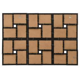 Berkfield Home Modern Collage Photo Frame for 24x(13x18 cm) Picture Black MDF - Size: 13x18 cm