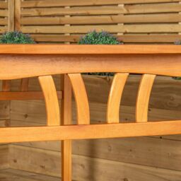 Samuel Alexander Kapalua 4 Seater Rectangular Outdoor Wooden Slatted Top Dining Table in Brown - thumbnail 5