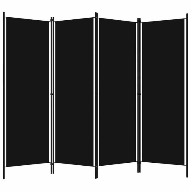 Berkfield Home 4-Panel Room Divider Black 200x180 cm - image 1
