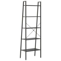 Berkfield Home Practical 5-Tier Standing Shelf Black 56x35x174 cm - Size: 56 x 35 x 174 cm - thumbnail 5