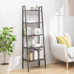 Berkfield Home Practical 5-Tier Standing Shelf Black 56x35x174 cm - Size: 56 x 35 x 174 cm - thumbnail 2