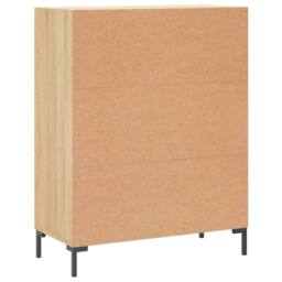 Berkfield Home Sideboard Sonoma Oak 69.5x34x90 cm Engineered Wood in Light Tan - thumbnail 8