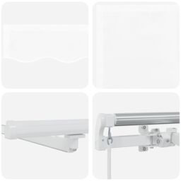 Berkfield Home Manual Retractable Awning with LED White 400x300 cm - thumbnail 8