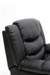 More4Homes Seattle Manual Recliner Bonded Leather 1+3 Seater Sofa Set in Black - thumbnail 6