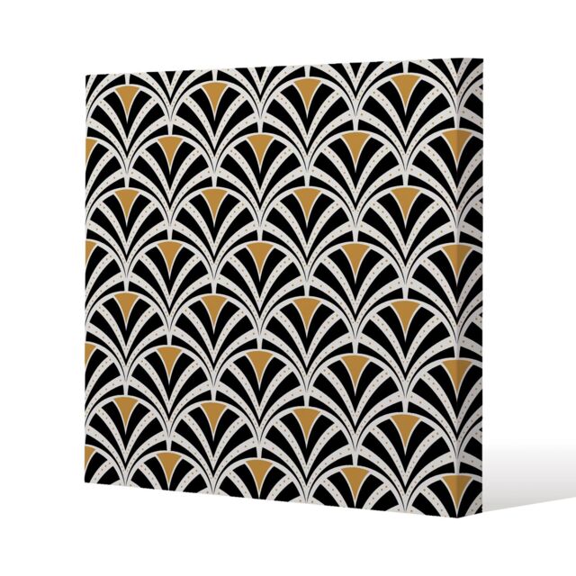 Benjamin Tate Design Black & Gold Shells Geometric (Canvas Print) / 101 x 101 x 4cm in Natural - Size: 101 x 101 x 4 cm - image 1