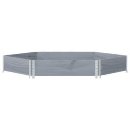 Berkfield Home Raised Bed Hexagon Grey 160x160 cm Solid Wood Pine - thumbnail 1