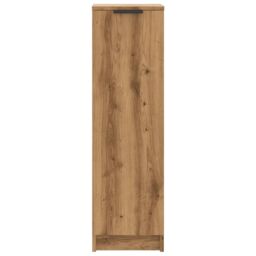 Berkfield Home Shoe Cabinet Artisan Oak 29.5x35x100.5 cm Engineered Wood in Brown - thumbnail 4