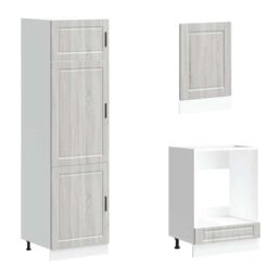 Berkfield Home 7 Piece Kitchen Cabinet Set Kalmar Grey Sonoma Engineered Wood - thumbnail 5