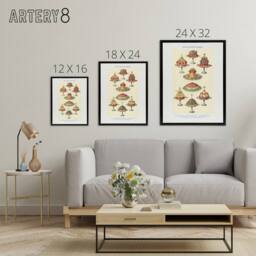 "Artery8 Cold Collation Dishes Kitchen Decor Mrs Beeton Framed Canvas Wall Art in Yellow - Size: W12"" x H16""" - thumbnail 4