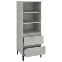 Berkfield Home Highboard Concrete Grey 40x36x110 cm Engineered Wood - Size: 40 x 36 x 110 cm - thumbnail 4