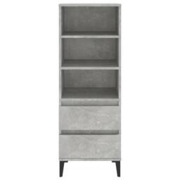Berkfield Home Highboard Concrete Grey 40x36x110 cm Engineered Wood - Size: 40 x 36 x 110 cm - thumbnail 3