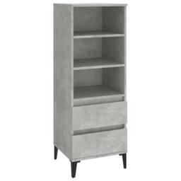 Berkfield Home Highboard Concrete Grey 40x36x110 cm Engineered Wood - Size: 40 x 36 x 110 cm - thumbnail 1