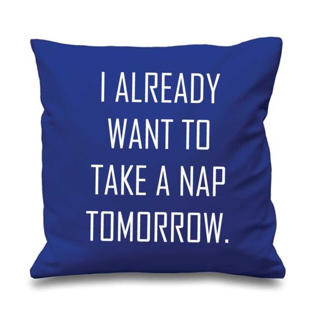 "60 SECOND MAKEOVER Blue Cushion Cover I Already Want To Take A Nap Tomorrow 16"" x 16"" Daughter Friend Gift Decorative Cushion Home Horse Eq"