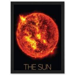 Artery8 NASA Our Solar System The Sun Solar Flare Image Artwork Framed Wall Art Print A4 in Black - thumbnail 1