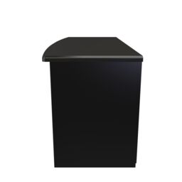 Ready Assembled 2 U Harrow 1 Drawer TV & Media Unit (Ready Assembled) in Black - thumbnail 2