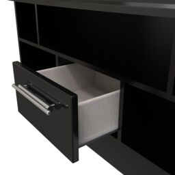 Ready Assembled 2 U Harrow 1 Drawer TV & Media Unit (Ready Assembled) in Black - thumbnail 5