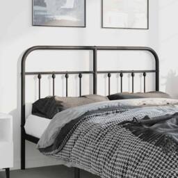Berkfield Home Metal Headboard Black 150 cm - thumbnail 2