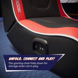 X Rocker Shadow 2.0 Audio Floor Rocker Gaming Chair for Kids in Red - thumbnail 3
