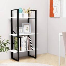 Berkfield Home Storage Shelf White 60x30x105 cm Engineered Wood - Size: 60 x 30 x 105 cm - thumbnail 1