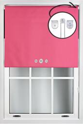 Furnished Fuchsia Pink Blackout Roller Blinds with Triple Round Eyelets & Metal Fittings - Size: 120 cm width x 165 cm drop - thumbnail 1
