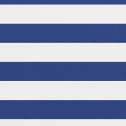 Berkfield Home Balcony Screen White & Blue 90x400 cm Oxford Fabric - thumbnail 2
