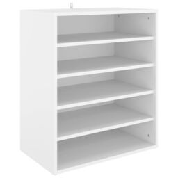 Berkfield Home Shoe Cabinet White 60x35x70 cm Engineered Wood - Size: 60 x 35 x 70 cm - thumbnail 2