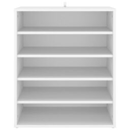 Berkfield Home Shoe Cabinet White 60x35x70 cm Engineered Wood - Size: 60 x 35 x 70 cm - thumbnail 3