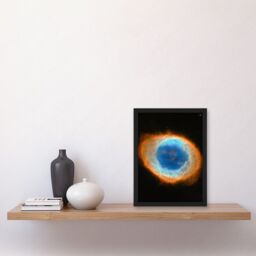 Artery8 Hubble Space Telescope Image Planetary Nebula Ring Blue Red Dying Star Formation Celestial Doughnut Of Gas & Matter Art Print Framed Poster - thumbnail 2