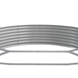 Berkfield Home Garden Raised Bed Powder-coated Steel 450x140x36 cm Silver - Size: 450 x 140 x 36 cm - thumbnail 5