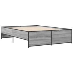 Berkfield Home Durable Bed Frame without Mattress Grey Sonoma 135x190 cm Double - thumbnail 6