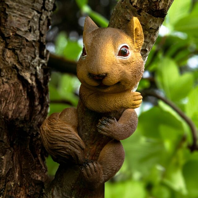 Marco Paul Squirrel Tree Peeker Resin Ornaments in Orange - image 1