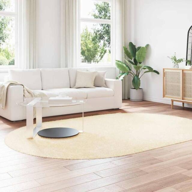 Berkfield Home Shaggy Rug High Pile NAVARRA Cream 300x200 cm Polyester - Size: Medium - image 1