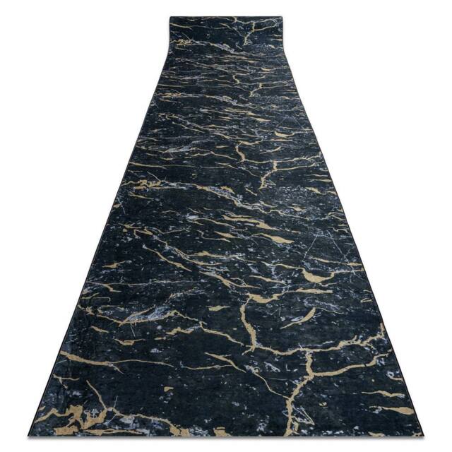 RugsX Anti-Slip Lotus Runner in Black - Size: 80 cm x 210 cm - image 1