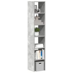 Berkfield Home Bookcases 2 pcs Stackable Concrete Grey 30x30x80 cm Engineered Wood - Size: 30 x 30 x 80 cm - thumbnail 1