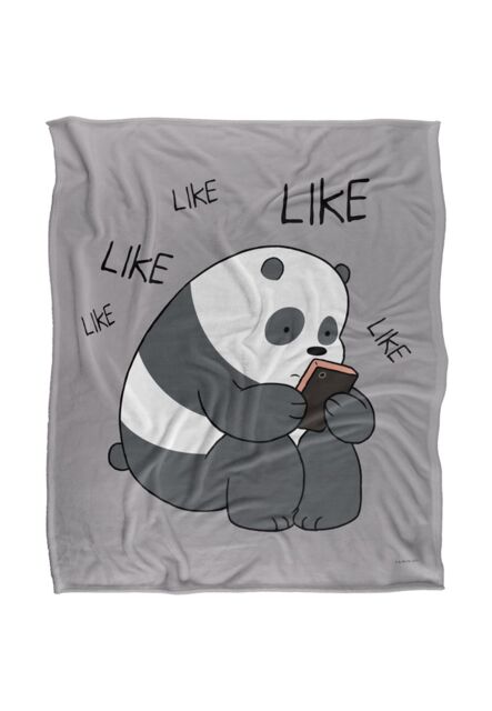 Cartoon Network We Bare Bears Like Like Like Silky Touch Super Soft Throw Blanket 152 X 127 cm in White - image 1