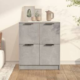 Berkfield Home Sideboard Concrete Grey 60x30x70 cm Engineered Wood - Size: 60 x 30 x 70 cm - thumbnail 2