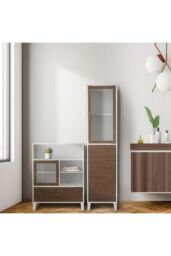 Teamson Home Tyler Wooden Bathroom Free Standing Storage Cabinet in White - thumbnail 3