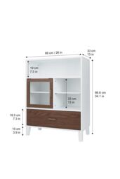 Teamson Home Tyler Wooden Bathroom Free Standing Storage Cabinet in White - thumbnail 4