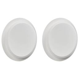 Wyld and Coco Set of 2 Matte White LED Round Shade Wall Lamps - thumbnail 2