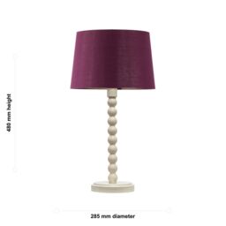 First Choice Lighting Bobbin - Ivory Lamp with Burgundy & Gold Shade in White - thumbnail 6
