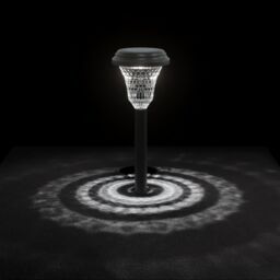 Berkfield Home Solar Pathway Lights with Ground Spikes 12 pcs White in Black - thumbnail 6