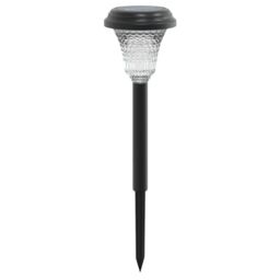 Berkfield Home Solar Pathway Lights with Ground Spikes 12 pcs White in Black - thumbnail 4