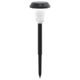 Berkfield Home Solar Pathway Lights with Ground Spikes 12 pcs White in Black - thumbnail 3