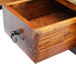 Berkfield Home Coffee Table Drawers Solid Reclaimed Wood 90x45x35 cm in Brown - Size: 90 x 45 x 35 cm - thumbnail 7