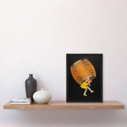 Artery8 Leonetto Cappiello Framed Wall Art Cognac Pellisson Vintage Advert in Black - Size: A4 - thumbnail 2