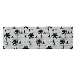 Benjamin Tate Design Palm Trees & Sailboats Runner Rug in Natural - Size: 67 cm x 230 cm - thumbnail 1