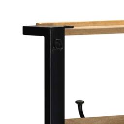 Berkfield Home Clothes Rack 80x40x190 cm Solid Rough Wood Mango in Brown - Size: 80 x 40 x 190 cm - thumbnail 5