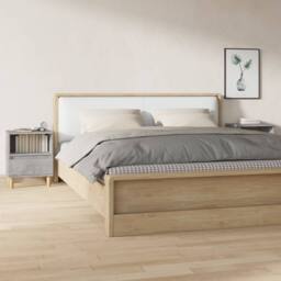 Berkfield Home Bedside Cabinets 2 pcs Concrete Grey 40x35x50 cm - Size: 40 x 35 x 50 cm - thumbnail 2
